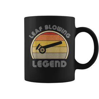 Leaf Blower Legend Lawn Care For Landscaping Retro Coffee Mug - Monsterry CA
