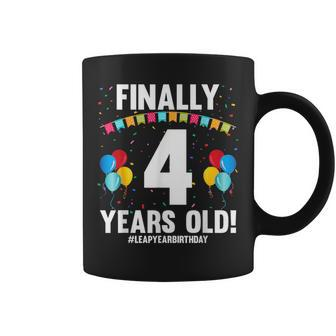 Leap Year 2024 February 29Th Birthday Finally 4 Years Old Coffee Mug | Mazezy