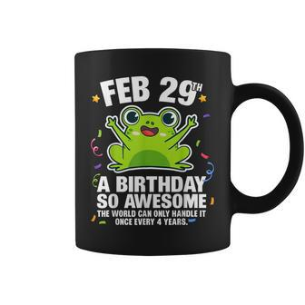 Leap Year 2024 Frog Leap Day Birthday Feb 29Th Coffee Mug - Seseable
