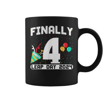 Leap Year Finally 4 Years Old Leap Day 2024 Birthday Party Coffee Mug - Thegiftio UK