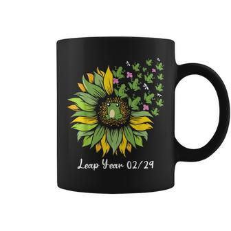 Leap Year Flying Frogs Sunflower Feb 29 2024 Coffee Mug - Seseable