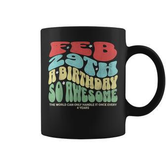 Leap Year Special Birthday Celebrating Feb 29Th Groovy Style Coffee Mug - Monsterry CA