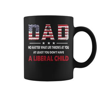 At Least You Don't Have A Liberal Child American Flag Coffee Mug - Monsterry DE