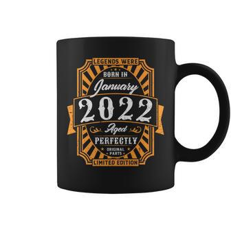 Legends Were Born In January 2022 2 Year Old 2Nd Birthday Coffee Mug | Mazezy