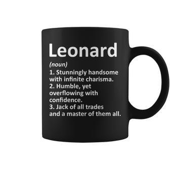 Leonard Definition Personalized Name Birthday Coffee Mug - Monsterry