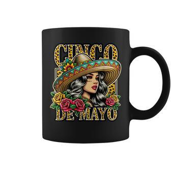 Leopard Cinco De Mayo Girl Mexican Fiesta 5 De Mayo Coffee Mug | Mazezy DE