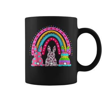 Leopard Rainbow Easter Bunny Rabbit Cute Happy Easter Coffee Mug | Mazezy UK