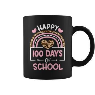 Leopard Rainbow Happy 100Th Day School Cute 100 Days Teacher Coffee Mug - Thegiftio UK