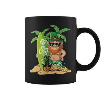 Leprechaun Hawaiian Surfing St Patricks Day Hawaii Coffee Mug | Mazezy
