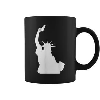 Let Freedom Ring Statue Of Liberty Picture Holding Gun Coffee Mug - Monsterry CA