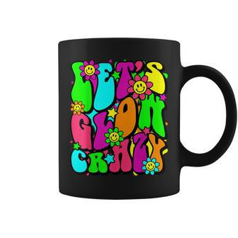 Let Glow Crazy Retro Colorful Bday Birthday Squad Coffee Mug - Monsterry