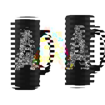 Letra A Monstruos Nombre Del Alfabeto Inicial Lindo Monogrammed Taza de café - Regaloses