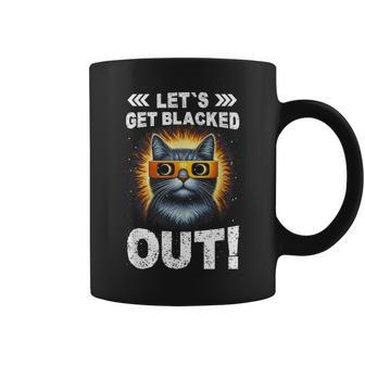 Let's Get Blacked Out Total Solar Eclipse 2024 Cat Lover Coffee Mug - Thegiftio UK