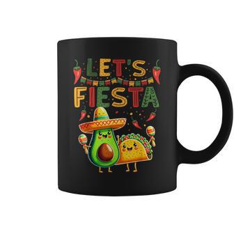 Let's Fiesta Avocado And Tacos Cinco De Mayo Coffee Mug | Mazezy