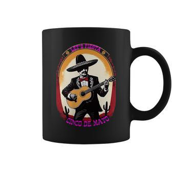 Let's Fiesta Cinco De Mayo Mexican Party Guitar Music Lover Coffee Mug - Monsterry