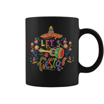 Let's Fiesta Cinco De Mayo Fiesta Squad Sombrero Hat Mexican Coffee Mug | Mazezy