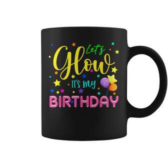 Let's Glow It's My Birthday Celebration Birthday Glow 80S Coffee Mug - Seseable