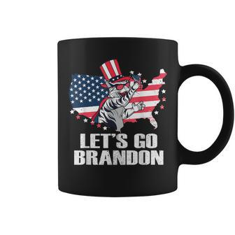 Let's Go Brandon Cat Conservative Us Flag Idea Coffee Mug | Crazezy UK