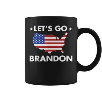 Let's Go Brandon Conservative Us Map Flag Idea Coffee Mug | Crazezy CA