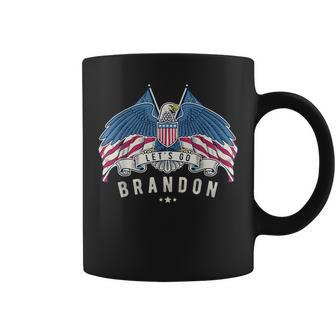 Let's Go Brandon Eagle Us Flag Conservative Idea Coffee Mug | Crazezy CA