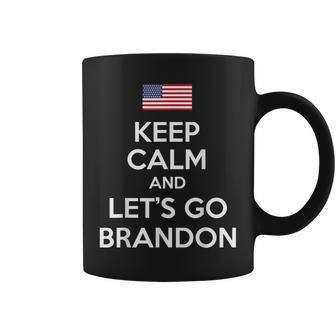 Let's Go Brandon Keep Calm Conservative Us Flag Coffee Mug | Crazezy