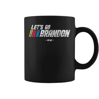 Let's Go Brandon Race Car Grunge Distressed Idea Coffee Mug | Crazezy CA