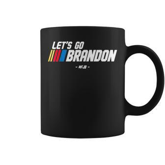 Let's Go Brandon Racing Car Us Flag Idea News 90S Coffee Mug | Crazezy
