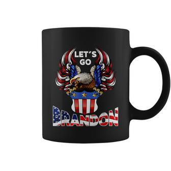 Let's Go Brandon Retro Eagle Us Flag Coffee Mug | Crazezy