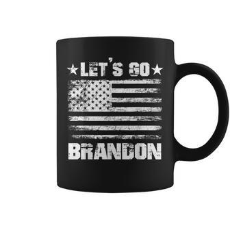 Let's Go Brandon Vintage Us Flag Conservative Coffee Mug | Crazezy UK