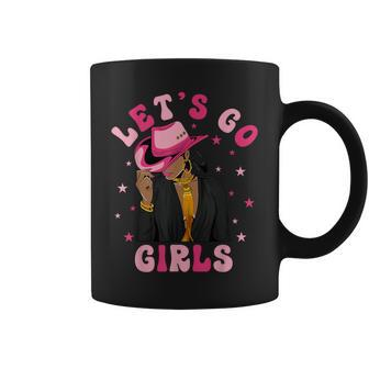 Let's Go Girls Western Black Cowgirl Bachelorette Party Coffee Mug - Monsterry CA