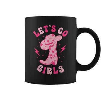 Let's Go Girls Western Cowgirl Hat Boot Bachelorette Paty Coffee Mug | Mazezy