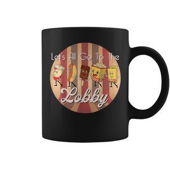 Let's All Go To The Lobby Cute Retro Movie Theatre Coffee Mug - Monsterry UK