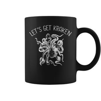 Let's Get Kraken Giant Squid Octopus Pun Coffee Mug - Monsterry