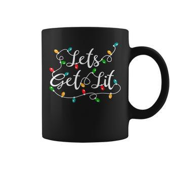 Let's Get Lit Xmas Holidays Christmas Coffee Mug - Monsterry DE