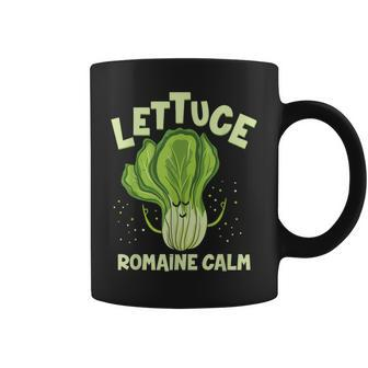 Lettuce Romaine Calm Mindfulness Vegan Yoga Lover Yogi Joke Coffee Mug - Monsterry