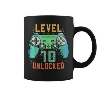 Level 10 Unlocked 10Th Birthday Gamer 10 Year Old Boys Coffee Mug - Thegiftio UK