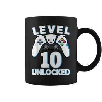 Level 10 Unlocked 10Th Birthday Gaming Gamer Boys Coffee Mug - Monsterry