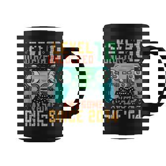 Level 10 Unlocked 10Th Birthday 10 Year Old Gamer Bday Coffee Mug | Seseable CA