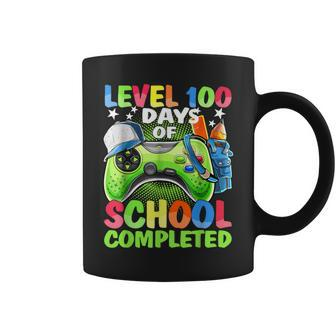 Level 100 Days Of School Completed Video Games Boys Gamer Coffee Mug - Seseable