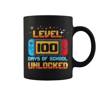 Level 100 Days Of School Unlocked Gamer Boys 100Th Day Coffee Mug | Mazezy