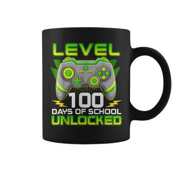 Level 100 Days Of School Unlocked Gamer Video Games Kid Boys Coffee Mug - Seseable