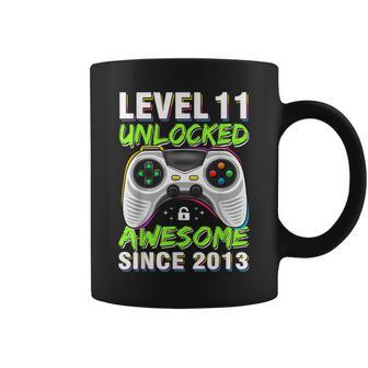 Level 11 Unlocked Awesome Since 2013 11Th Birthday Gaming Bo Coffee Mug - Seseable