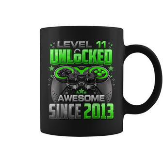Level 11 Unlocked Awesome Since 2013 11Th Birthday Gaming Coffee Mug - Monsterry