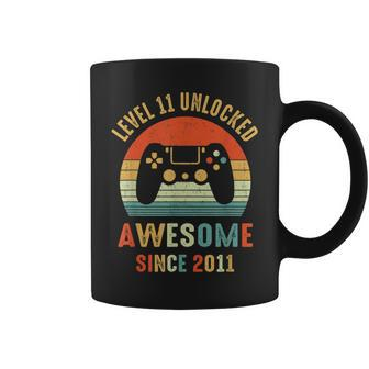 Level 11 Unlocked Video Gamer 11Th Birthday Coffee Mug | Crazezy
