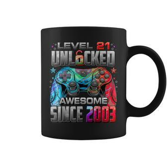 Level 21 Unlocked Awesome Since 2003 21St Birthday Gaming Coffee Mug | Mazezy UK