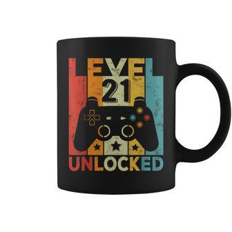 Level 21 Unlocked Gaming Controller 21St Birthday Women Coffee Mug - Thegiftio UK