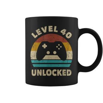 Level 40 Unlocked Video Gamer 40 S Birthday Decoration Coffee Mug - Monsterry AU