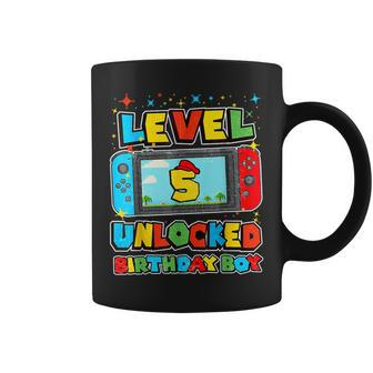 Level 5 Unlocked Birthday Boy Happy 5Th Birthday Videos Game Coffee Mug - Monsterry DE