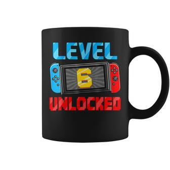 Level 6 Unlocked Gamer 6Th Birthday Video Game Boys Coffee Mug | Mazezy
