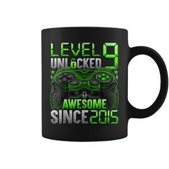Level 9 Unlocked Awesome Since 2015 9Th Birthday Gaming Coffee Mug - Thegiftio UK